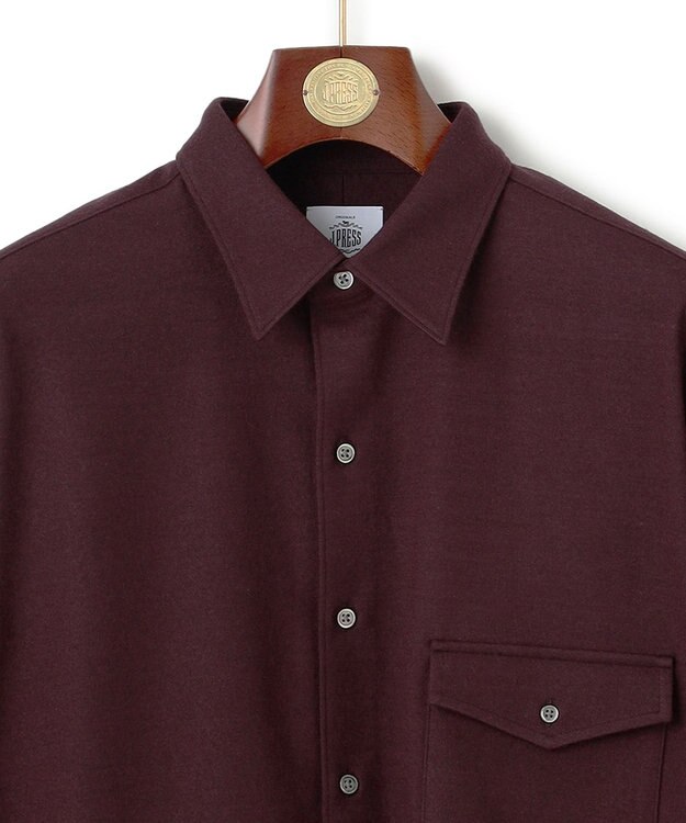 J.PRESS MEN 【J.PRESS ORIGINALS】SUPER FLANNEL JERSEY SHIRT / JAPAN MADE ブラウン系