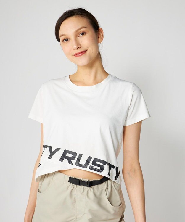 OP／FILA 【RUSTY】カップ付き半袖T付き3点セット水着 ホワイト