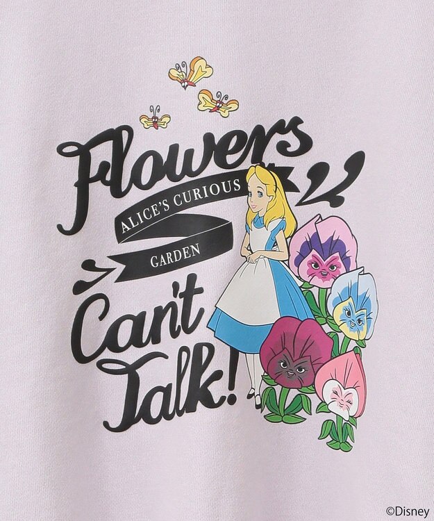 earth music&ecology ふしぎの国のアリス／ショート丈スウェット Purple