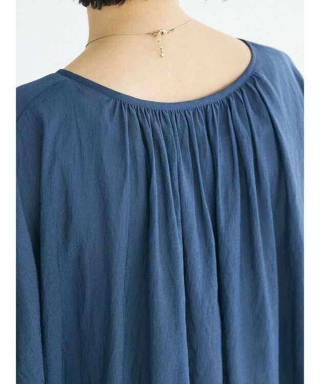 CRAFT STANDARD BOUTIQUE ウ゛ィンテージボイル２ＷＡＹタックブラウス Deep Blue