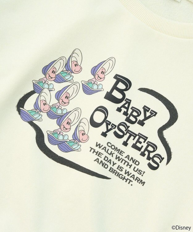 earth music&ecology ふしぎの国のアリス／ショート丈スウェット Ivory