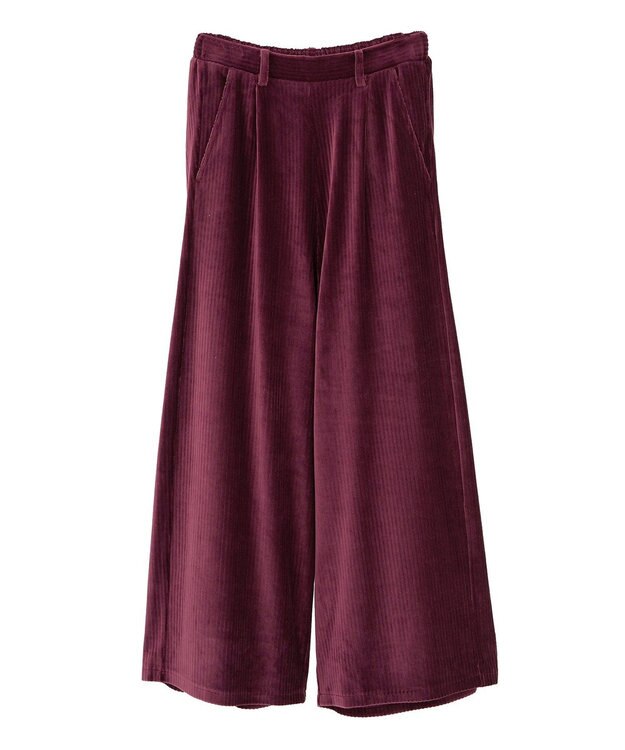 earth music&ecology コーデュロイタックパンツ Bordeaux
