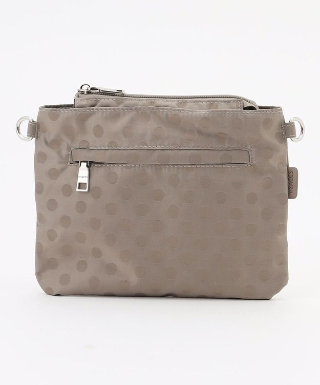 Y'SACCS ドットジャガードポーチ付きリュックサック ライトグレー