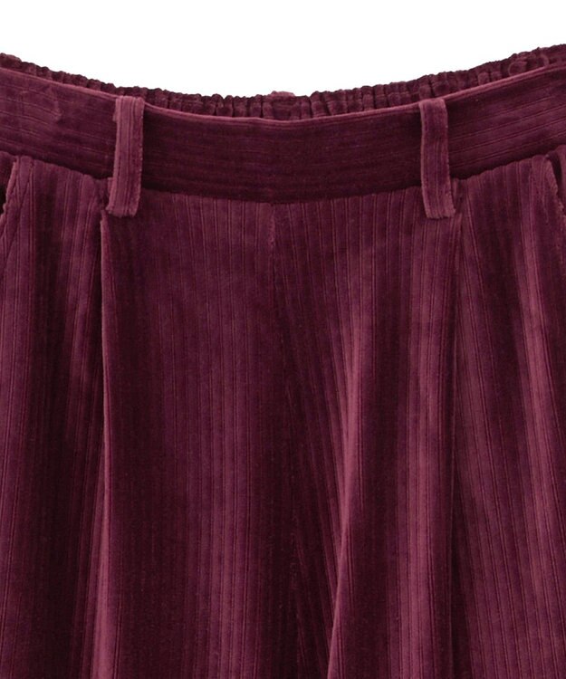 earth music&ecology コーデュロイタックパンツ Bordeaux