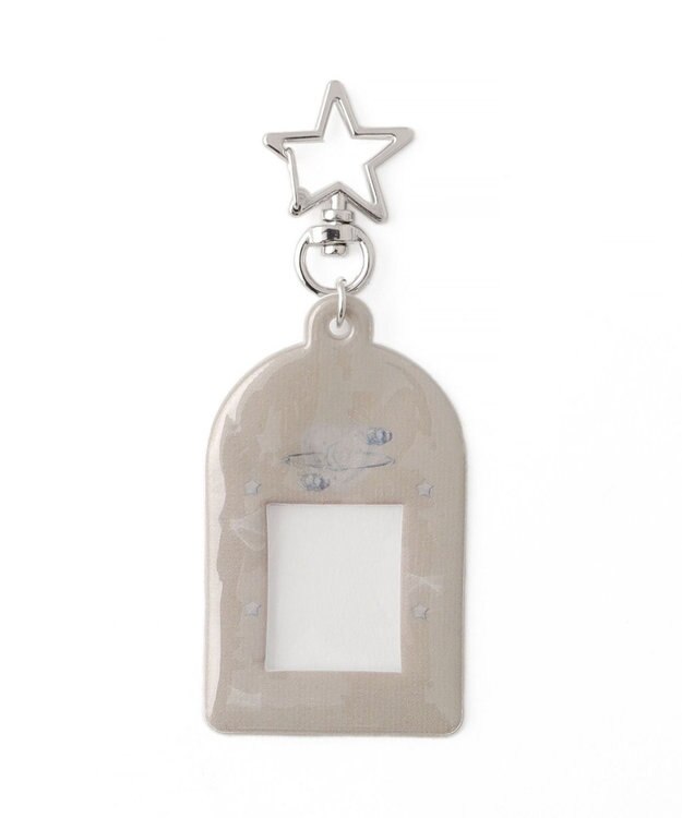 WEGO 【痛バ＆推し活グッズ】ラメモチーフIDフォトケースキーホルダー ライトベージュ