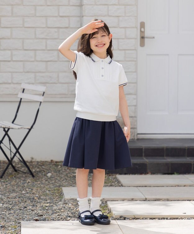 組曲 KIDS 【150-170㎝】ソロナ スカート ネイビー
