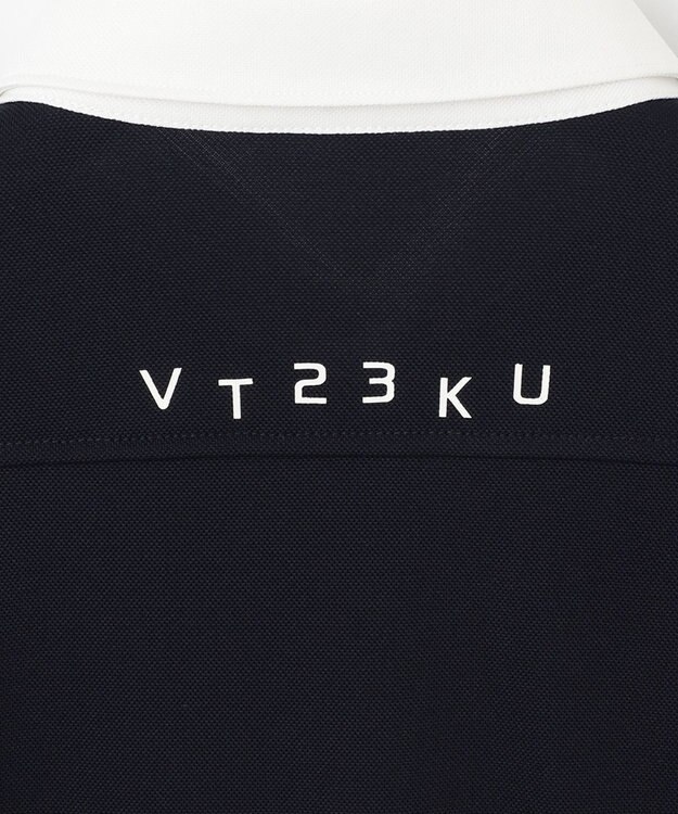 23区GOLF 【WOMEN】【吸水速乾】カノコ ボーダー半そで ポロシャツ ネイビー系