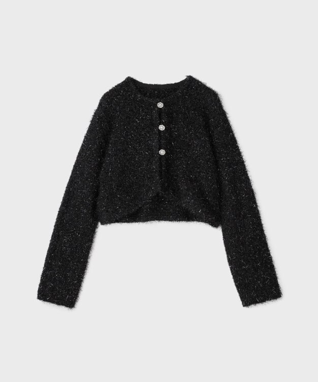 GRACE CONTINENTAL フェザーショートボレロ ブラック