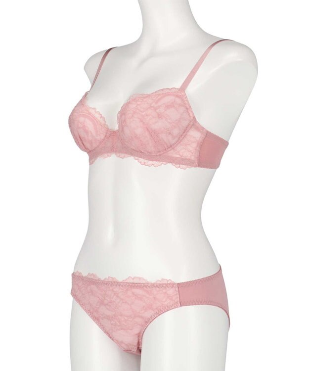 AMPHI ブラジャー ショーツセット まる胸メイク 推し活・推し事応援 Aカップあり 【ブラショーツセット】 上下セット ブラ BBJ201 アンフィ／ワコール ピンク