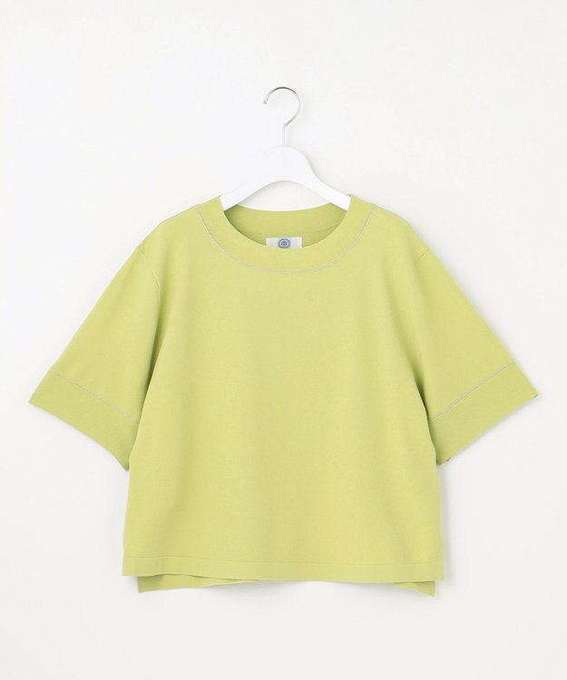 J.PRESS LADIES S 【洗える】RAYON ELITE STRETCH ニットT ピスタチオ系