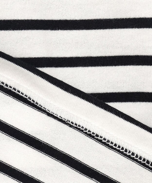 ANY KIDS 【チェリーベリーシリーズ】刺繍 ブラウス ホワイト×ブラックボーダー