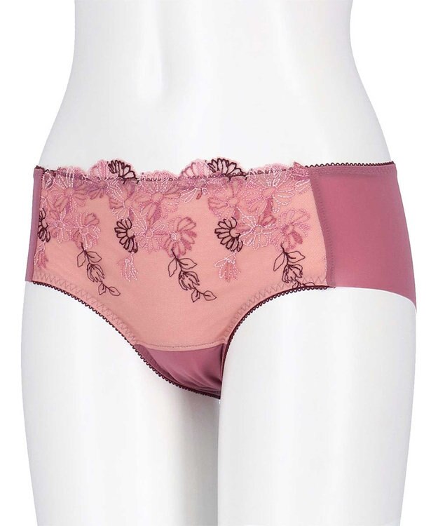 AMPHI サニタリーショーツ 【BRAGENIC ブラジェニック 脇高細見えタイプ】羽付きナプキン対応  BMI353とペア 吸汗速乾(後ろ身頃) 生理用ショーツ PMI053 アンフィ／ワコール ロマンピンク