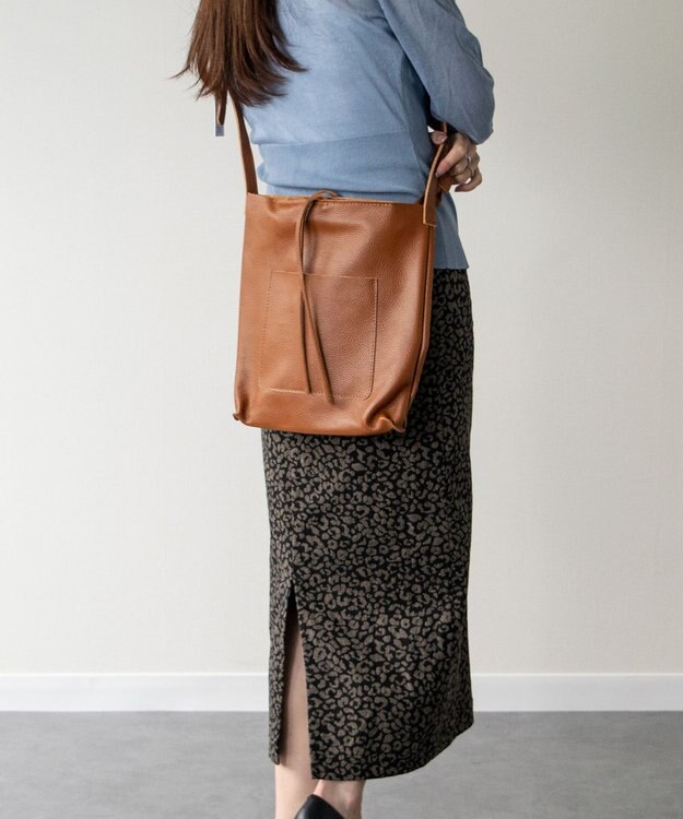 INTER-CHAUSSURES 【ANDREA CARDONE】ミディアムサイズレザートートバッグ ブラウンコンビ