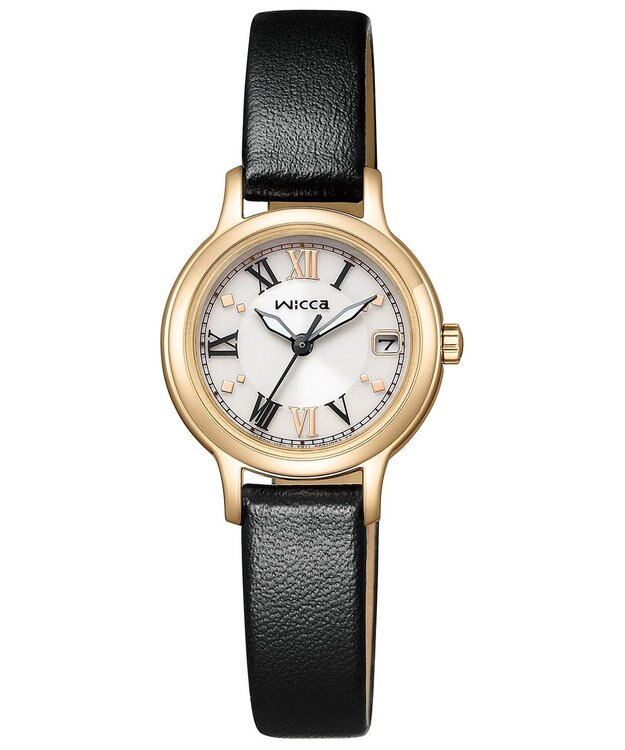 CITIZEN 【ソーラーテック腕時計】クラシカルでちょっとハンサム 大人っぽいデザインが魅力のデイトモデル ウォームゴールド