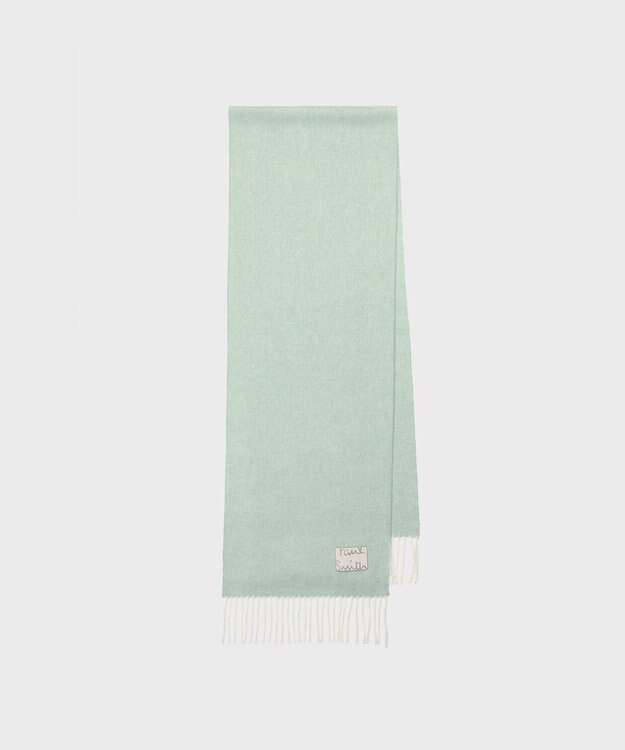 Paul Smith Cropped Logo カシミヤブレンド マフラー ミントグリーン