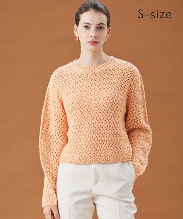 BEIGE， 【S-size】VARENNE / ショートレングスニット Peach