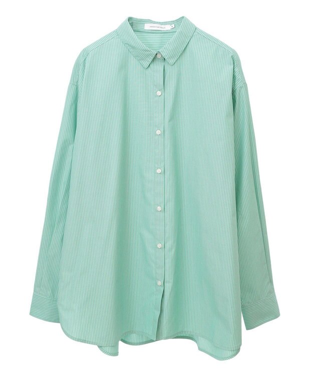 AMERICAN HOLIC イージーケアブロードシャツ Stripe Green