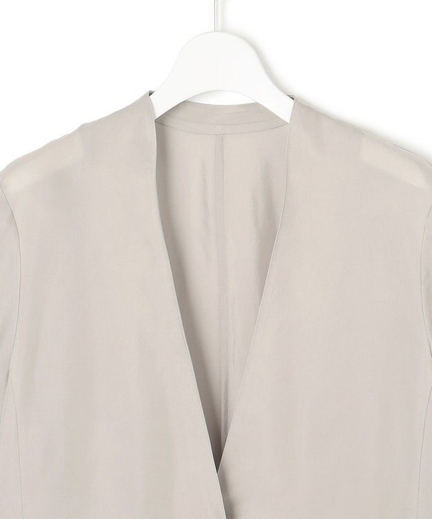 23区 L 【接触冷感性/洗える】フィブリルツイル ハーフスリーブ ジャケット ベージュ系