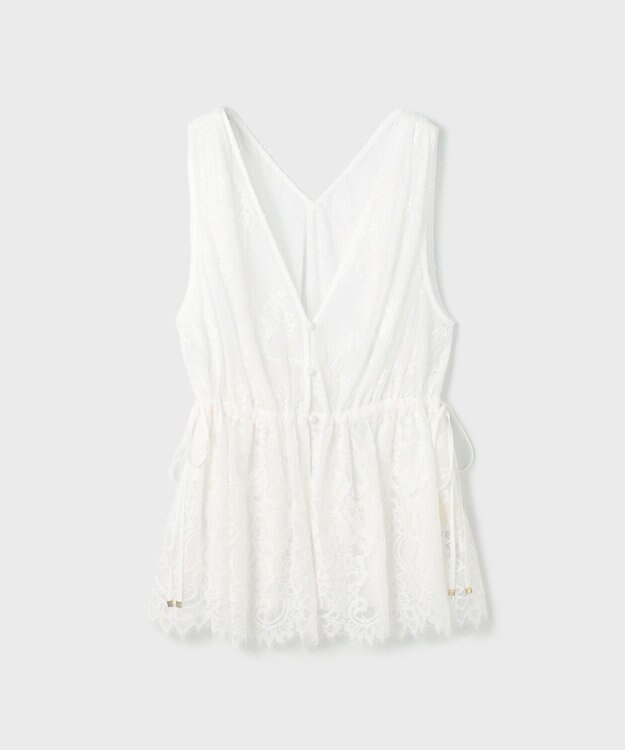 GRACE CONTINENTAL レースノースリーブブラウス ホワイト