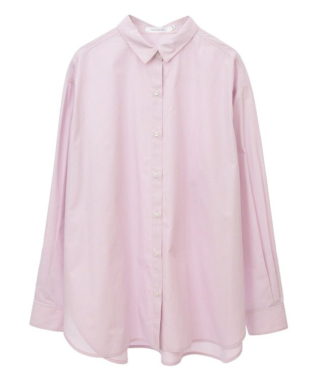 AMERICAN HOLIC イージーケアブロードシャツ Stripe Pink