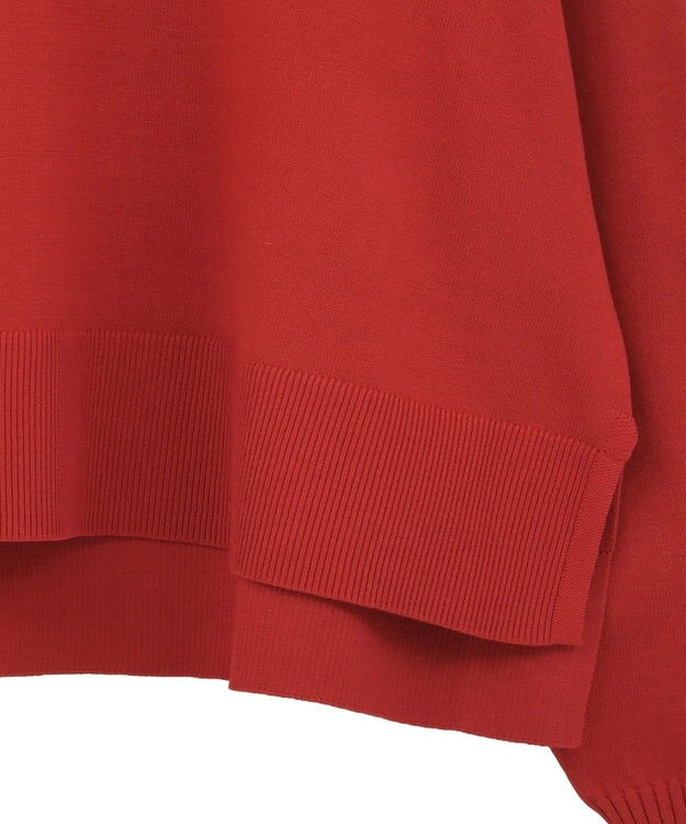 earth music&ecology 【毛玉防止 / 洗濯機洗い可】選べる丈ハイネックニット Red