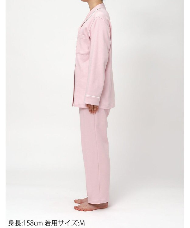 ワコール／睡眠科学 パジャマ 綿100%(本体) あったか 長袖 長ズボン レディース YDW450 睡眠科学／ワコール ピンク
