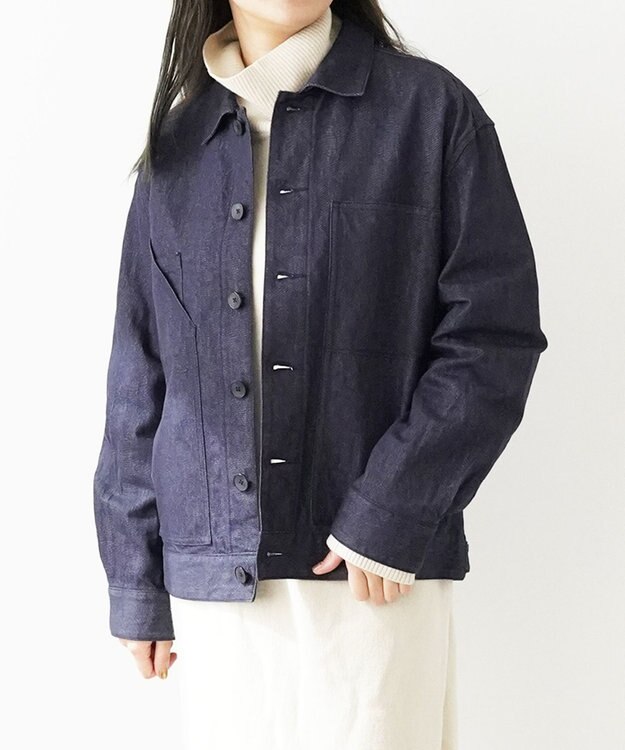 WHITE MAILS 【UNISEX】COTTON PAPER デニムジャケット コン