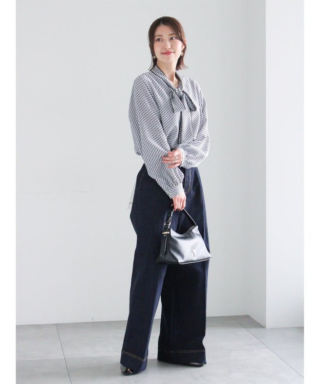 Te chichi ワイドデニムパンツ ネイビー