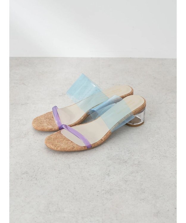 earth music&ecology ＯＲｉｅｎｔａｌＴＲａｆｆｉｃ　クリアストラップサンダル Purple