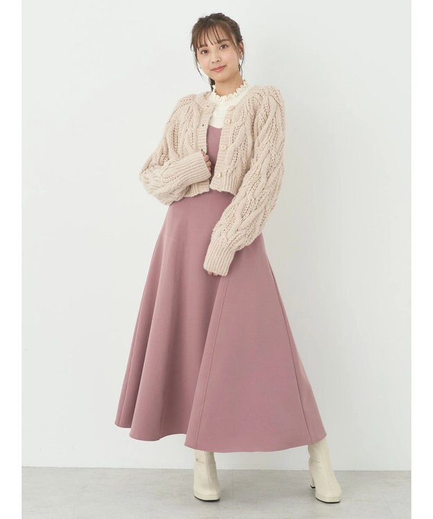 earth music&ecology ｍｉｘケーブルカーディガン Light Beige