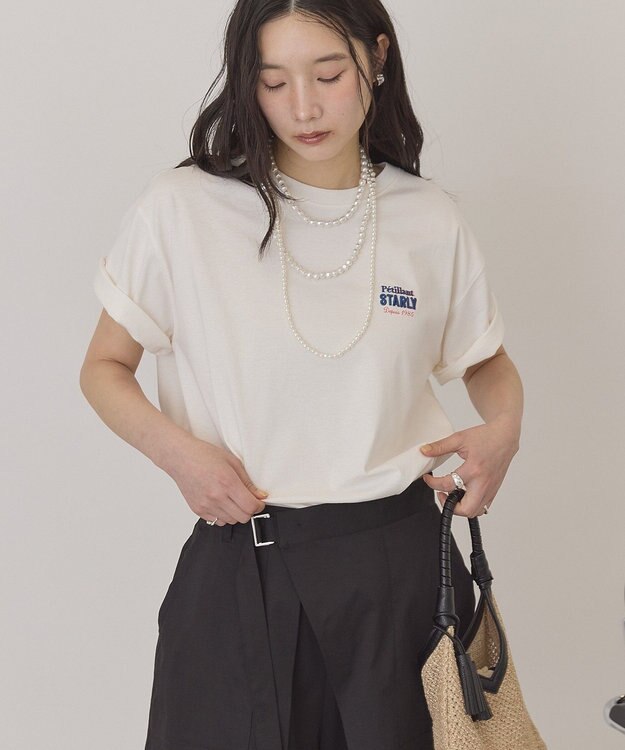 AMERICAN HOLIC STARLY 刺繍ロゴTシャツ Off White