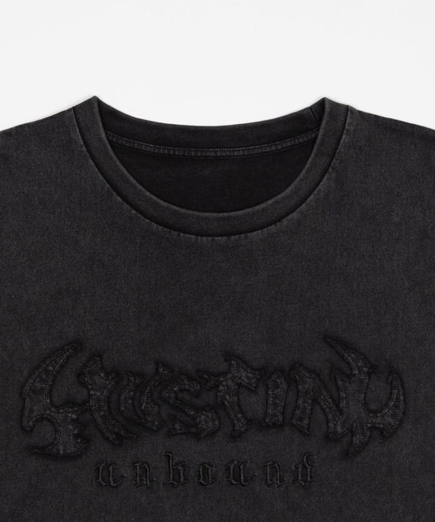 WEGO 【ユニセックス着用ITEM】ブリーチダメージアップリケノースリーブ ブラックその他