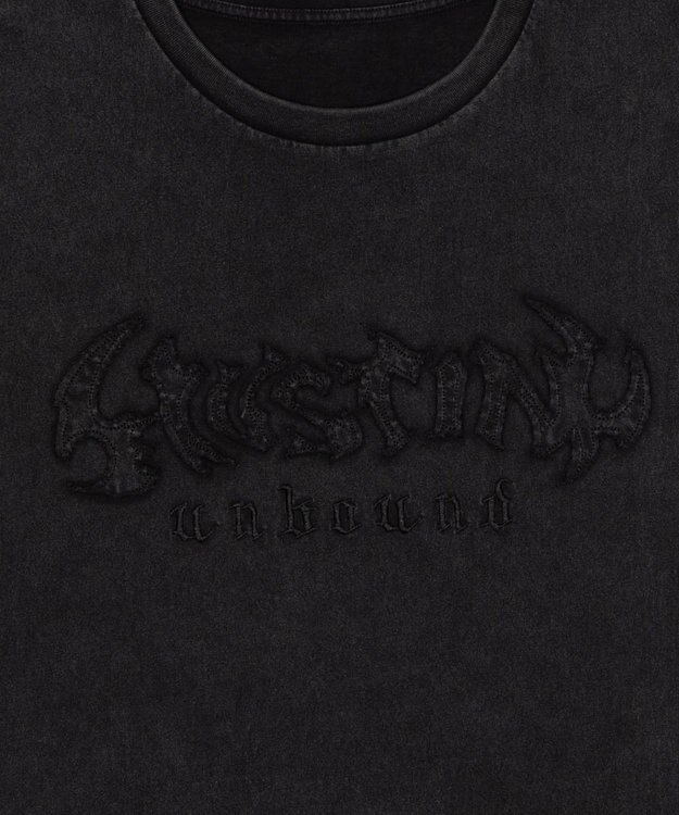 WEGO 【ユニセックス着用ITEM】ブリーチダメージアップリケノースリーブ ブラックその他