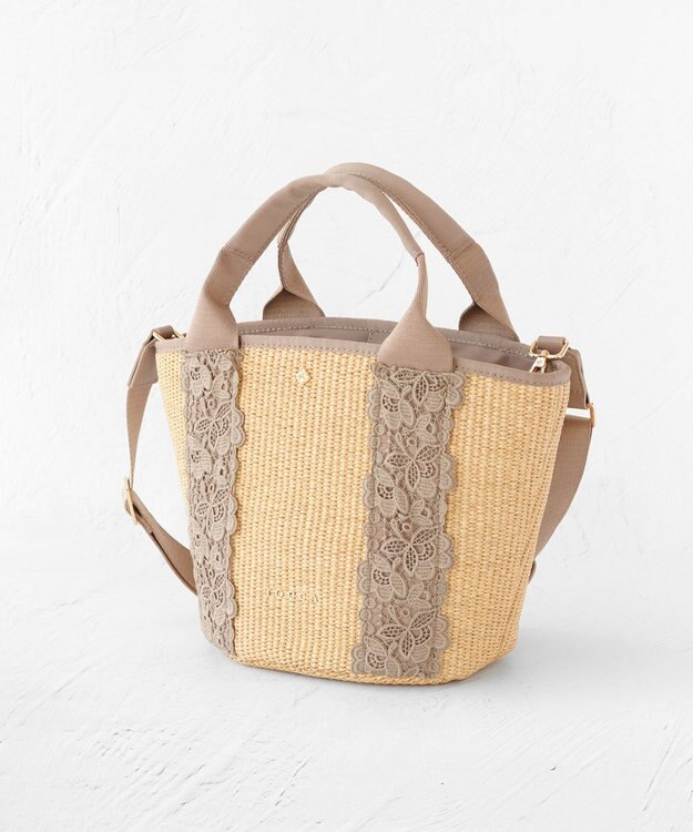 TOCCA TOUCH OF LACE BASKET かごバッグ ベージュ系