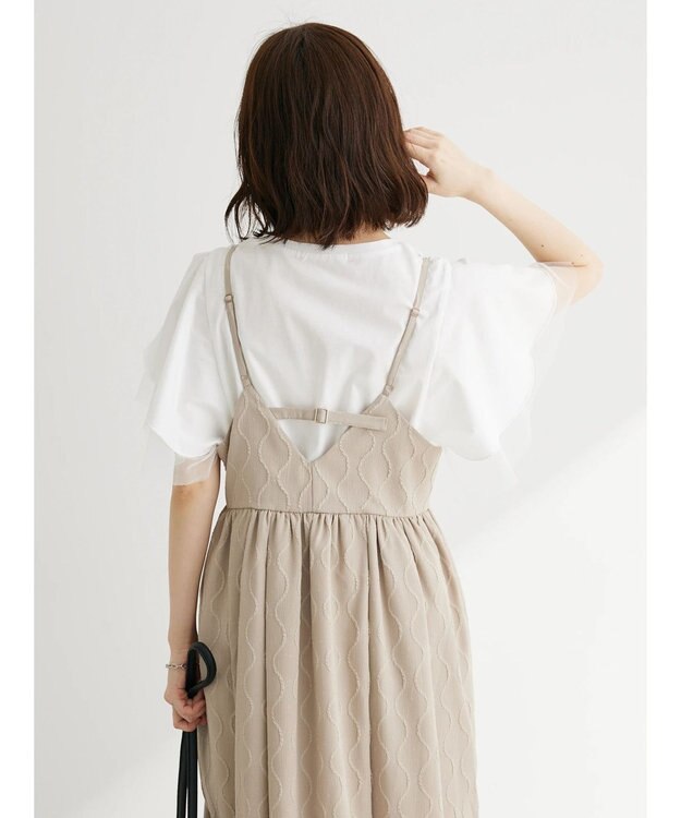 Green Parks ・ＥＬＥＮＣＡＲＥ　ＤＵＥ　ジャカードキャミワンピ Beige