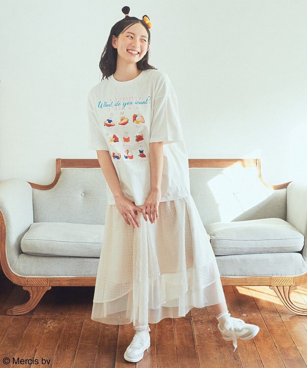 earth music&ecology ｍｉｆｆｙ／ｅａｒｔｈ　ｓｔｒａｗｂｅｒｒｙ　Ｔｅｅ Off White