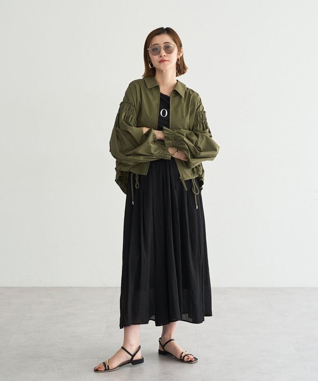 YECCA VECCA ドライタッチシアーキュロットパンツ Black