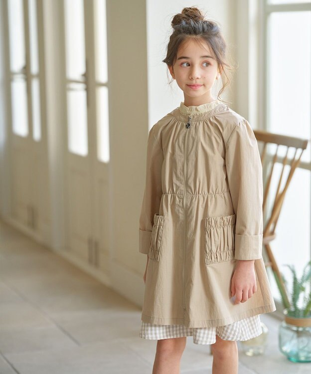 組曲 KIDS 【110-140㎝】ナチュラル スプリングコート ベージュ系