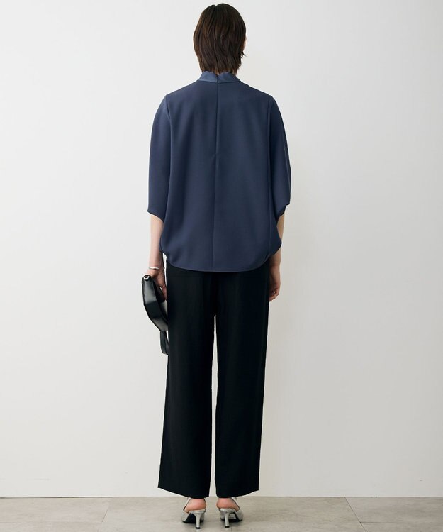 ICB L 【先行予約】ワッシャーツイル ワイドストレートパンツ ブラック