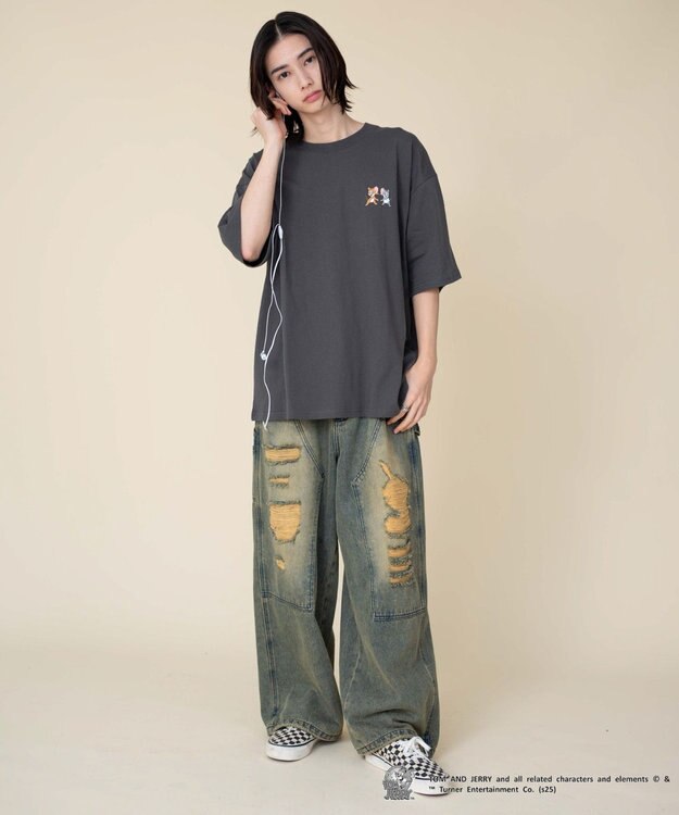 WEGO 【新柄追加/ユニセックス着用アイテム/SMLサイズ展開】TOMandJERRYグラフィックT（S） 柄10