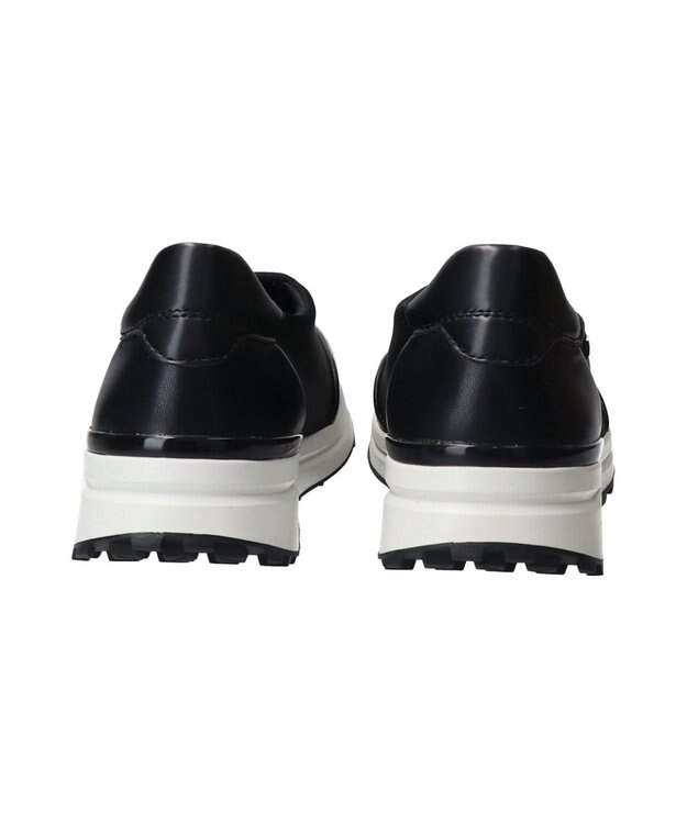 INTER-CHAUSSURES 【BUSSOLA】ストレッチスリッポンスニーカー ブラックコンビ