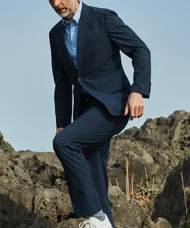 GOTAIRIKU 圧倒的清涼感・８つの機能美【接触冷感/通気性/軽量/撥水…等】クールドッツ セットアップパンツ（24年モデル） ネイビー系8