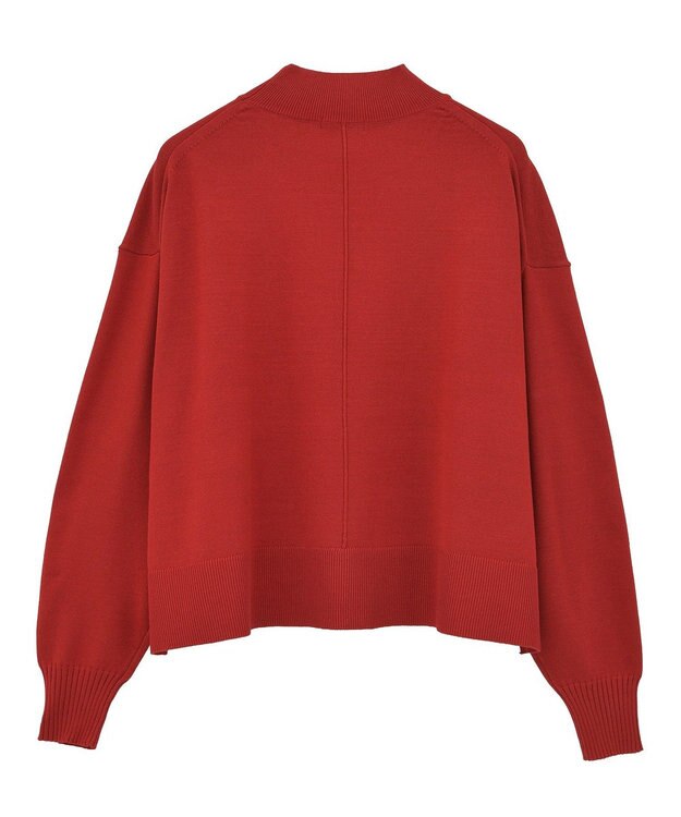 earth music&ecology 【毛玉防止 / 洗濯機洗い可】選べる丈ハイネックニット Red