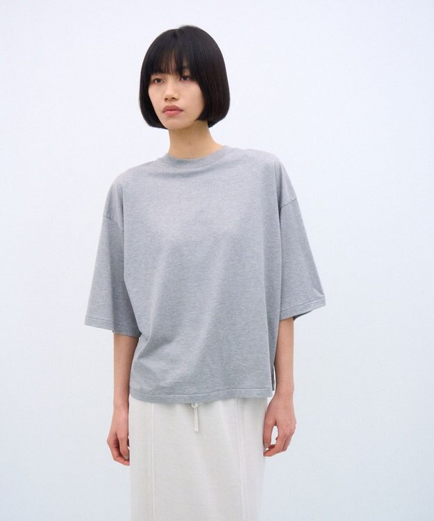 ATON 【26FW】SUVIN 60/2 | ワイドスリーブＴシャツ TOP GRAY
