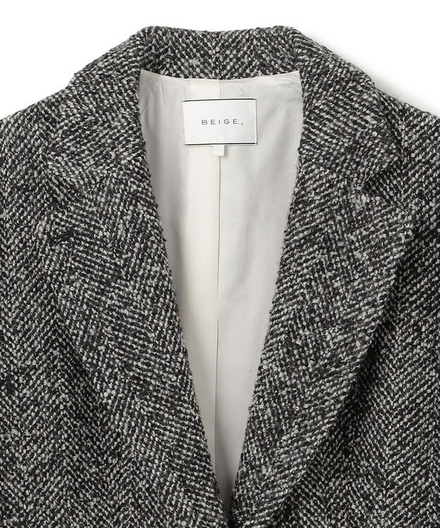 BEIGE， 【VERY 2月号掲載】SOLEIL / オーバーサイズツイードジャケット Monotone