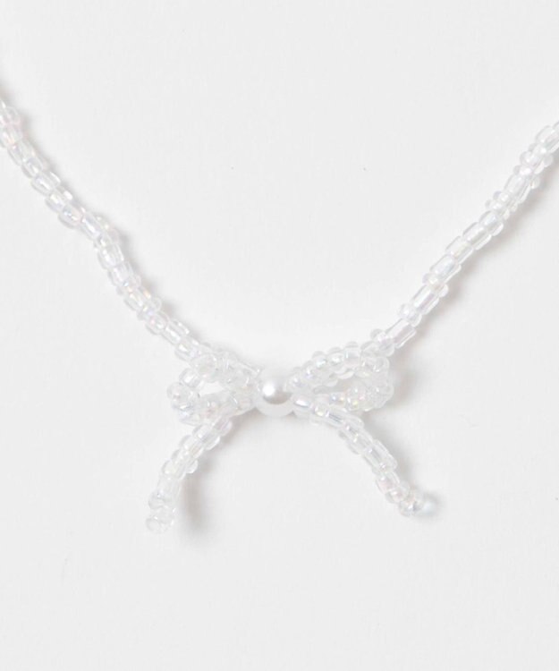 WEGO Lカラービーズリボンネックレス 柄1