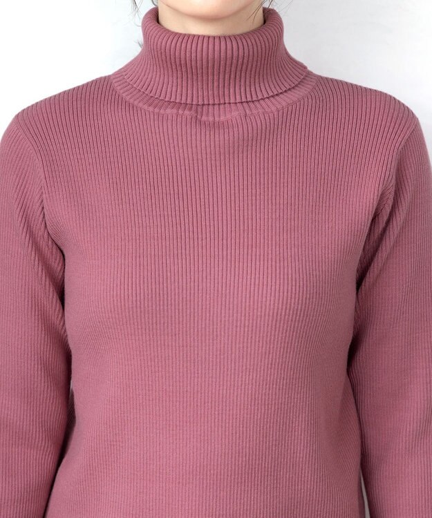 Tiaclasse 【洗える】タートルボタンニットトップス ピンク