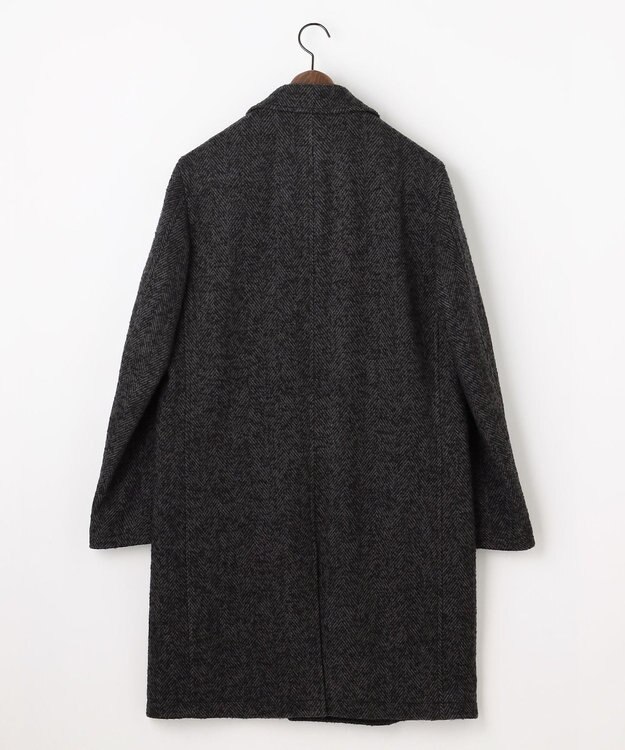 JOSEPH ABBOUD 【キングサイズ・尾州産カシミヤブレンド×アルパカ混素材】カシミヤブレンドアルパカヘリンボン チェスターコート グレー系7