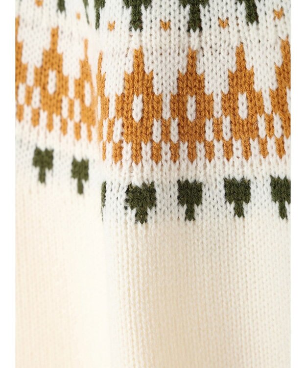 CRAFT STANDARD BOUTIQUE 【男女兼用】求心柄クルーネックニット Ivory