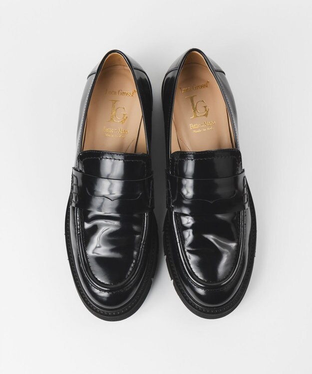 BONTRE 【LucaGrossi/ルカグロッシ】厚底コインローファー/K578M-US ブラック